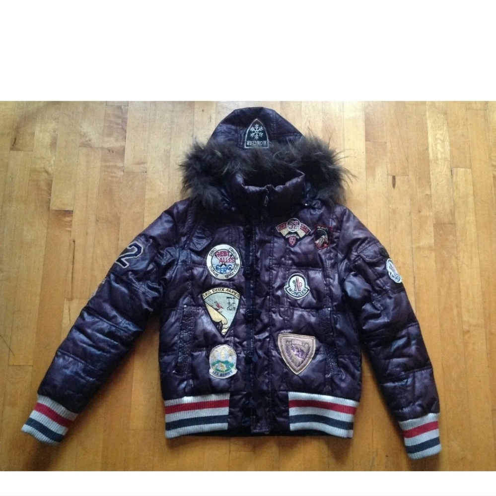 Moncler Men's Varsity Bomber Puffer Coat Size 2/M